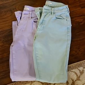 Set of two colored mom jeans